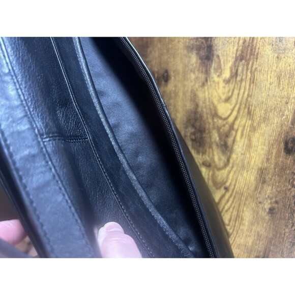 Paul & Taylor Genuine Leather Messenger Laptop Briefcase Bag Black 17in - Picture 11 of 14